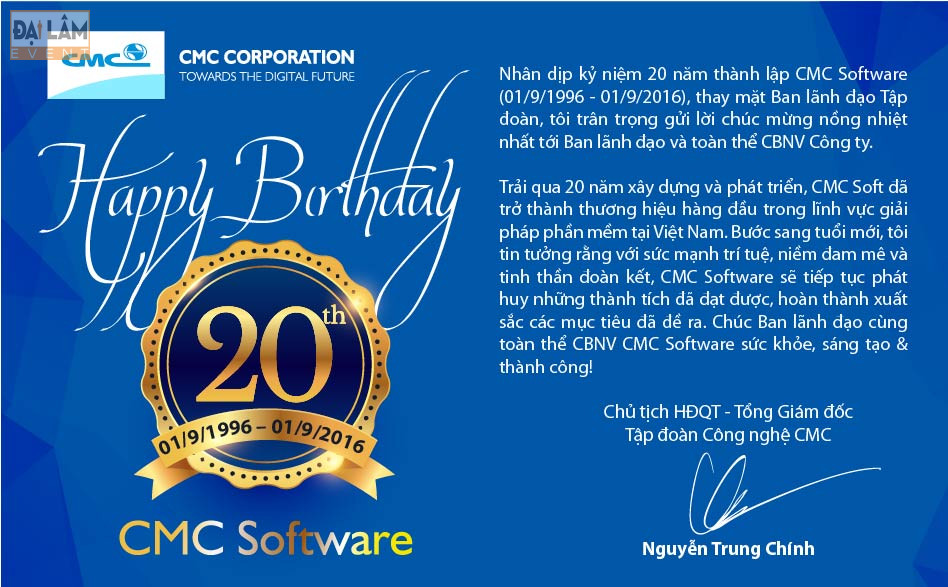 Mẫu thiệp mời sinh nhật công ty